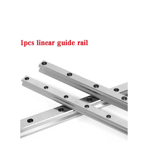 Ultra Smooth 300mm Linear Guide Rail for 3D Printers and CNC Machines - High Precision steel rail with holes, diagonal view