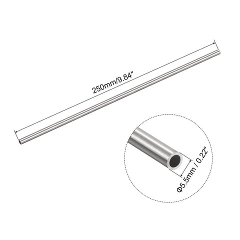 304 stainless steel capillary tube, outer diameter 5.5mm, wall 0.6mm, 250mm length