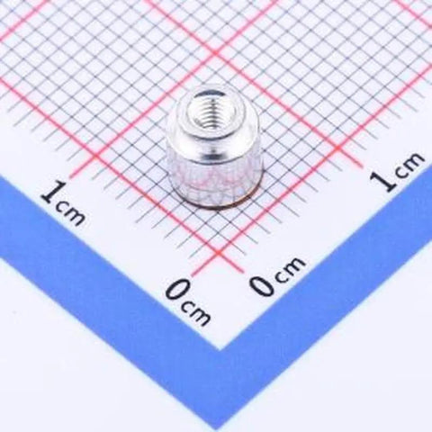 Hella Reliable Twenty Piece SMD Surface Mount Round Nuts For Circuit Board Assembly Copper Tinned Electro Mechanics Standoff Hardware M2.5 By 4.5 mm on grid.