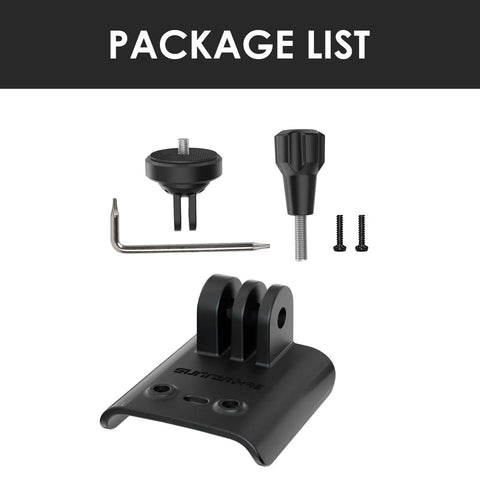 Components of Expansion Bracket for Avata 2 FPV Drone shown with grab-and-go camera mount and universal screw adapter.