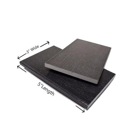 Real Deal 3 X 5 Inch Replacement Fiberglass Spring Plate For Swivel Rocker Chairs, showing two black plates, 3x5 inch size.