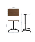 Legit Foldable Rolling Laptop Workstation With Slick Height Adjustment For Sofa Bed Or Outdoor Vibes showing dimensions and structure.