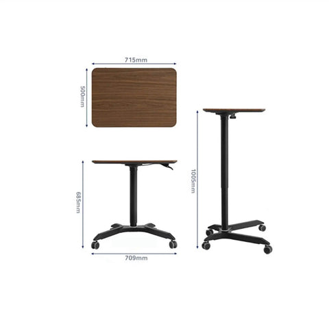 Legit Foldable Rolling Laptop Workstation With Slick Height Adjustment For Sofa Bed Or Outdoor Vibes showing dimensions and structure.