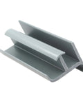 Grey PVC Sliding Shower Door Bottom Track For 7/16 Inch And 5/16 Inch Glass Thicknesses, Durable Moisture-Resistant Rail With Grey Finish