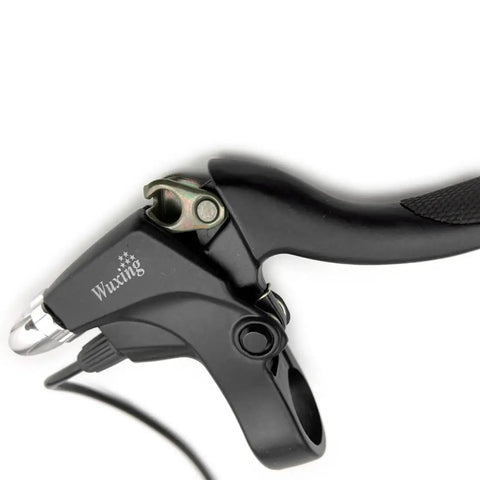 Beefed Up Brake Lever Set for Electric Bikes and Scooters, Melt Forged Aluminum Alloy Levers with Rust Proof Finish, 64 Inch Cable, Black.