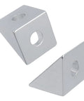 Two Way Triangle Corner Bracket For 2020 Aluminum Extrusion Frame, 8 Pack 20x20x20mm Connectors For 6mm Slot V Slot 3D Printer Build, Silver