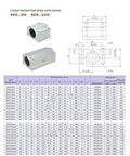 SCS13LUU 13mm Linear Slide Unit Includes Ball Bearings For Dead Smooth Cnc Operation And Rock Solid Stability With A High Quality Bushing Block Ready To Drop In, detailed technical specifications.