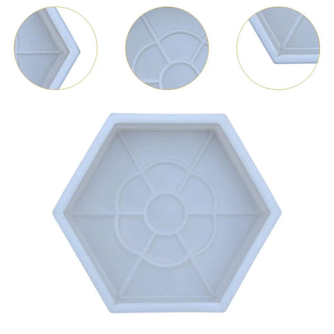 Hexagon Paving Color Brick Reusable Stepping Stone Paver Tool For Garden And Patio Sturdy Easy Pour Concrete Molds with PP material