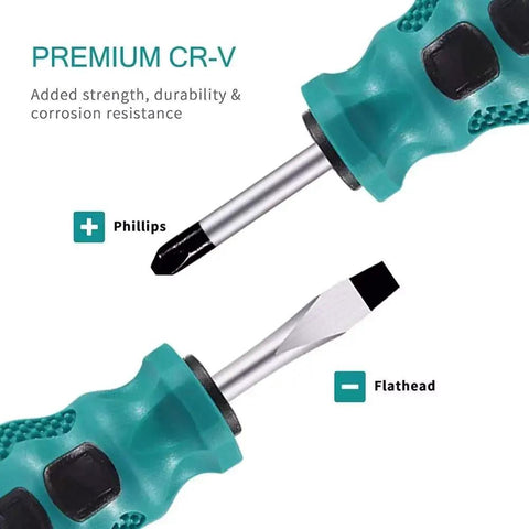 Premium Magnetic Screwdriver Set With Insulated Ergonomic Handles For Precision Torx Bits And Home Repair Multitool Kit Feating Satin Chrome Steel Bits, Phillips and flathead tips