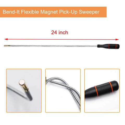 Amazon 4-pack telescoping magnet pickup tool set, 24-inch extendable bendable wand