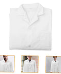 Folded long sleeve white lab coat for men breathable skin friendly lab jacket for students and laboratory work XXL