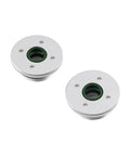 Two Pack Easy Bolt On Screw Trim Cylinder End Kit Replacement For Outboard 55-90HP Marine Grade Steel, OE Precise Fit To Stop Wobble, Leaks And Corrosion, Direct Fit, Saltwater Ready, two silver marine parts