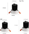 3UOOWWFA Led R Recessed Downlight Living Room Recessed Ceiling Light Attic Porch Lighting Built-in Spotlight CRI80, sizes and dimensions shown.