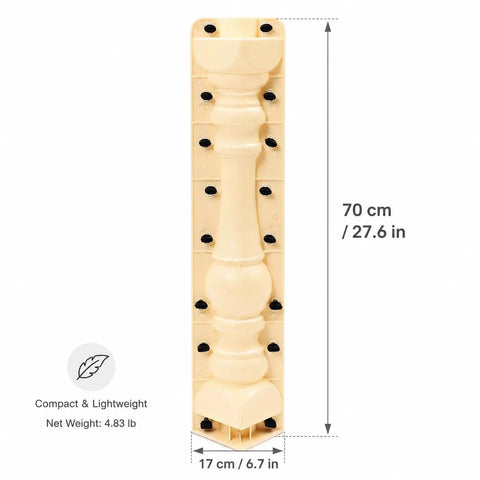Column Balustrade Mold For Concrete And Plaster DIY Garden And Patio 27.6 Inch Two-Piece Reusable Plastic Form standing