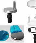 Toilet Seat Hinge Bolts Kit With Quick Release Top Hinge Fixings featuring metal and rubber components for bathroom upgrade.