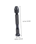 Mini Electric Drill Set For Jewelry Making And Crafting With USB Powered Mini Drill Twist Bits And PCB Accessories For Wood Engraving DIY Projects At Home, showing black handheld drill bit holder with measurements.