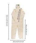 Canvas Sandblasting Suit With Hood Full Body Dustproof Workwear For Grinding And Sanding In Factory Workshops Hardcore Protection And Comfortable Fit Durable Grit Proof Coverall For Maintenance Jobs, 150cm size, beige canvas, front view