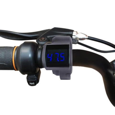 Electric Bike LCD Voltage Display Meter For Scooters And E Bikes Digital Battery Voltmeter With Real Time Readout Lightweight Plastic Shell Easy Install Wide Vehicle Compatibility