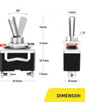 Universal Rocker Toggle Switch With Waterproof Cap 2 Pin SPST On Off Switch Rugged Metal Lever 10A 12V DC And 6A 24V DC For Cars Trucks Boats Pack Of Four Great For Marine Auto Boat Use, 12mm mount