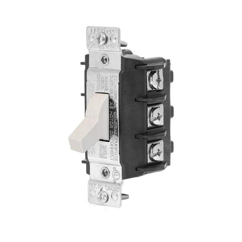 30 Amp 600 Volt AC Manual Motor Controller And Disconnect Toggle Switch 3 Phase Non Grounding Back Or Side Wiring Pole Mount White MS303DSW