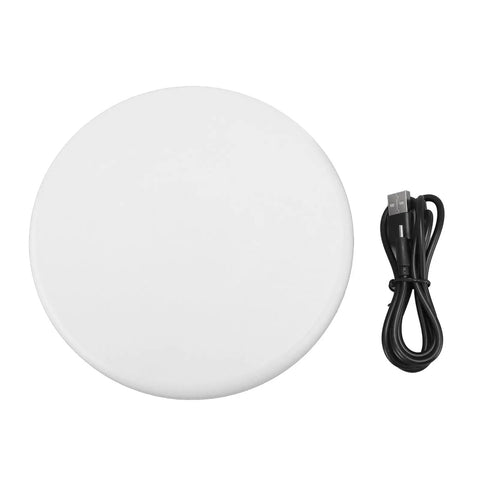 Premium Electric Rotating Turntable Display Stand With 360 Degree Smooth Spin For Jewelry And Watches, USB Or Battery Operated, includes USB cable and white base.