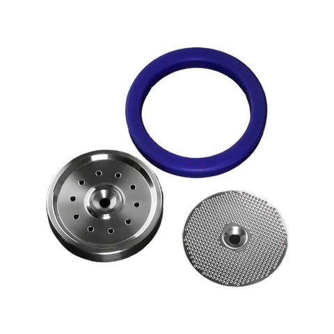 Top Shelf Stainless Steel Inner Shower Screen Holder Replacement For Breville Sage Dual Boiler Touch 900 Series Espresso Machines, includes disc and bracket.