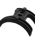 Set Of 2 Anti Friction Bike Cable Guides For Road Bikes Mount Under Bottom Bracket, black plastic, close-up top view.