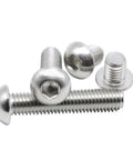 M2 Hex Socket Button Head Screws Set In Stainless Steel With L Key Drive Full Thread Right Hand Metric Assortment Kit