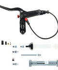 2-Pin Hydraulic Brake Lever For Ebikes And Scooters, Durable Aluminum Alloy Build, 22.2 Mm Handlebar Fit, tool set, black finish