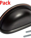 Oil Rubbed Bronze Cabinet Bin Pulls 3 Inch Center To Center Spacing 25 Pack With Mounting Screws sleek design