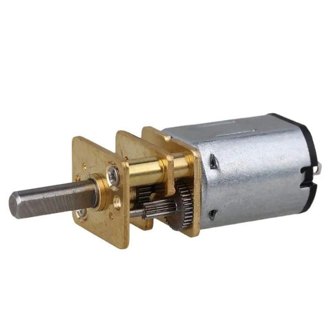 Solid Core 3 Volt DC Gear Motor 500 RPM Miniature Metal Drive Unit with 10mm shaft for robotics and DIY tasks.
