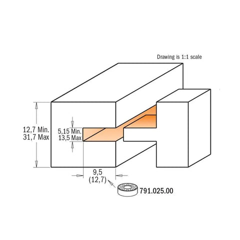Adjustable Tongue And Groove Router Bit Set For Mission Style Cabinet Doors With Rock Solid High Density Carbide Edges For Slick Plywood And Hardwood Cuts Plus Fast Groove Tweaking For Total Weekend Crew Perfection diagram showing dimensions and design details.
