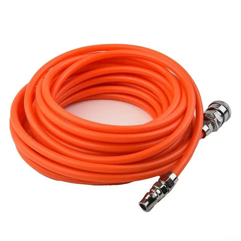Heavy Duty Air Compressor Hose 5X8mm With Quick Coupler 10M Red PE Tube For Pneumatic Tools High Pressure 12KG Burst coiled