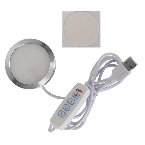 Durable Aluminum LED Lamp Assembly Kit For 3D Printers With USB Power Plug And Play Bright LED Illumination For Your DIY Maker Bench Indoor Use Projects, showing LED ring and USB cable