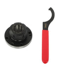 100Mm ER40 Collet Chuck Kit For Precision Machining With One Wrench Heavy Duty Steel Body showing collet holder and wrench.