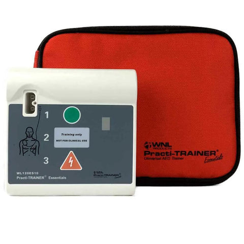 WNL Practi-TRAINER Essentials AED training kit (1-pack) with red carrying case