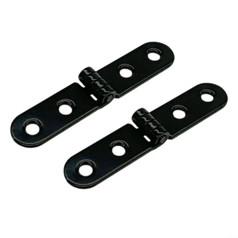 2 Pack Beefy Black Iron 180 Degree Folding Hinge For Tables And Cabinets Heavy Duty Foldable Hardware With Screws Smooth 180 Degree Action