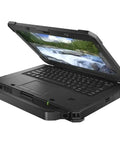 Rock Solid 14 Inch Fhd Touchscreen Laptop With Intel Core Eighth Gen I7 8650U Processor 32Gb Ram 1Tb Ssd And Amd Radeon Rx 540 Graphics Windows Eleven Pro angled view displaying keyboard and screen.