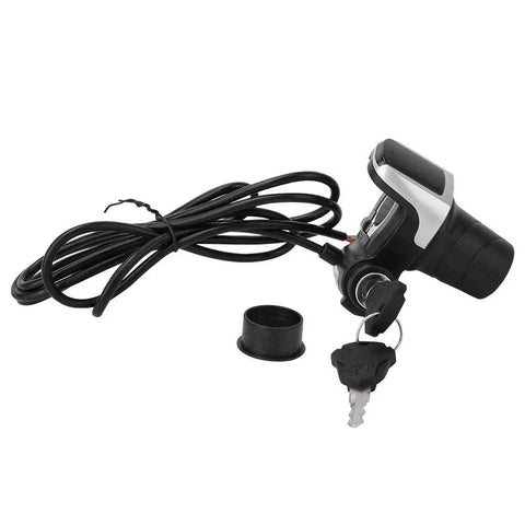 36V Twist Grip Throttle with LCD Power Display and Key Lock, universal fit for e-bikes, scooters, motorcycles, tool-free install