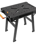 MODbox Folding Work Bench On The Go Quick Set Up Heavy Duty 1000 Pound Capacity Portable Work Table with clamping recesses