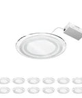 12 Pack 6 Inch LED Canless Recessed Lighting Kit With Five CCT Color Temperature Options 2700K To 5000K Ultra Thin Wafer Lights