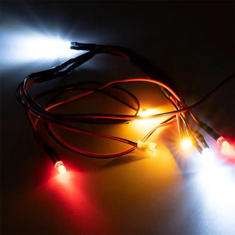 Plug And Play Front And Rear LED Light Kit With Headlights And Taillights For One Eighteenth Scale TRX4M K10 RC Crawler glowing lights