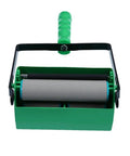 Slick Patterned Paint Roller With Swappable Texture Wheels And Dual Color Coating Wand For Fast Walls And Ceilings Plus Comfort Grip handle and roller.