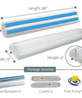 Inflatable Bed Rail Bumpers 2 Pack Anti Fall Guard For Elderly Bed Edge Safety 48 L x 8 W x 6 H with accessories