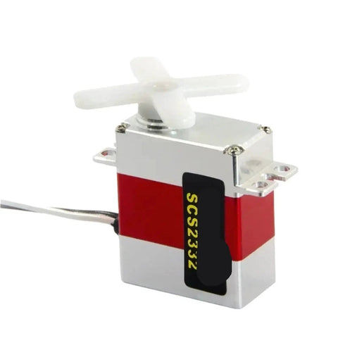 Top Shelf SCS2332 7.4V Serial Bus Servo Kit with metal gears and white propeller for remote control builds.