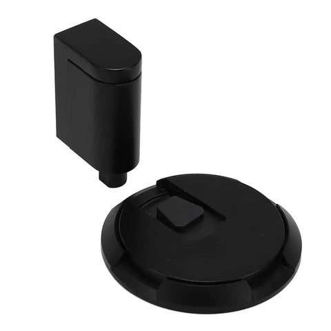Push Type Zinc Alloy Door Stopper Floor Holder Windproof Collision Catch No Drill Install Matte Finish shown disassembled
