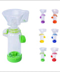 Inhaler Spacer For Adults And Kids NESSI OTC Spacer Green with airflow indicator and tight seal, lightweight design displayed