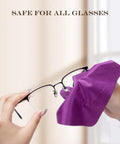 PerfectSight microfiber cleaning cloth for glasses, purple, 5.7x6.7 in, 6-pack