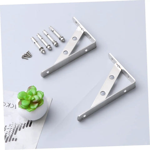 Heavy Duty L Shelf Brackets 6 Pack Stainless Steel Corner Braces low profile right angle mounts with screws and anchors