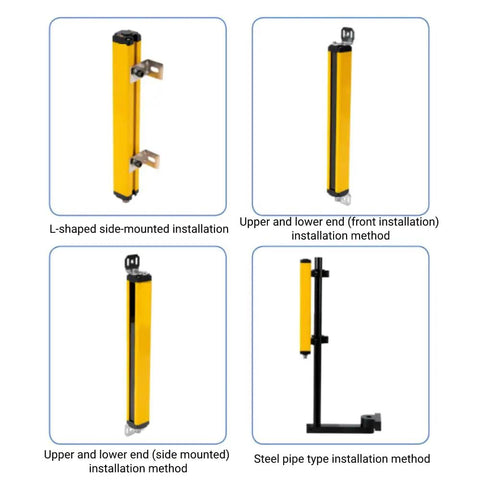 Installation methods for Light Curtain Sensor Security Beam Kit 24V DC 525mm Pro Grade With 12 Beams Safety Light Screen BEM1240-30NB